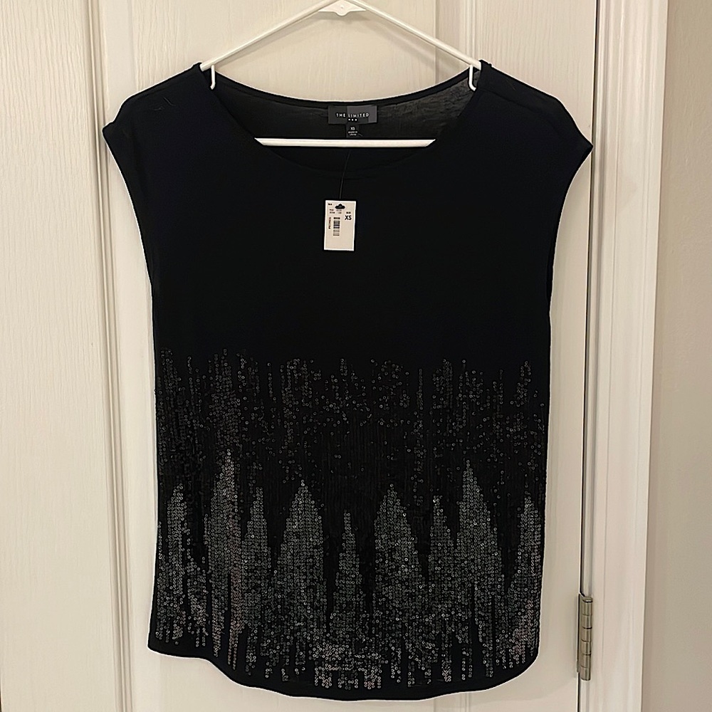 The Limited sequined black top brand new with tag
